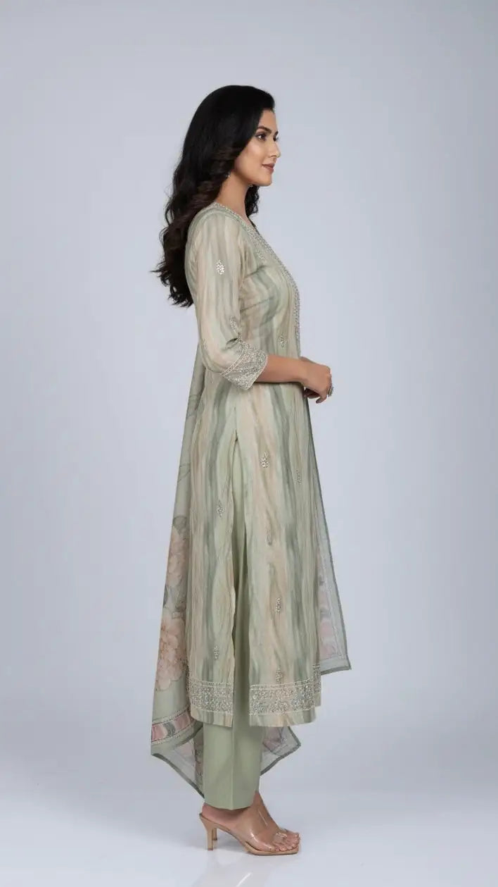 Devmata Women's Silk Suit Secondary image