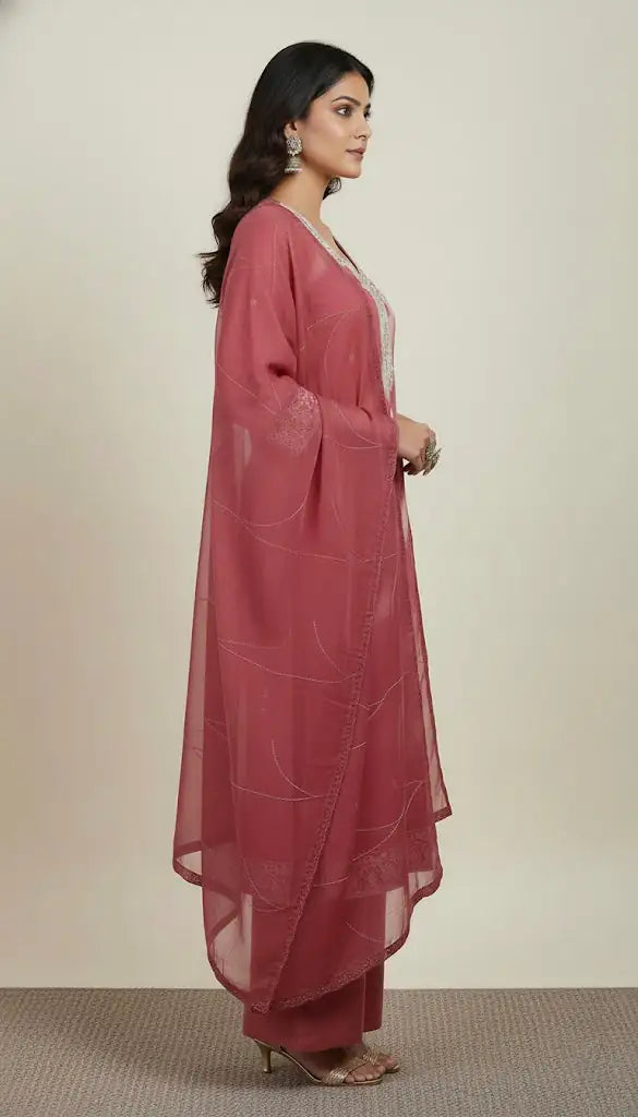 Rimzim Women's Silk Suit Secondary image