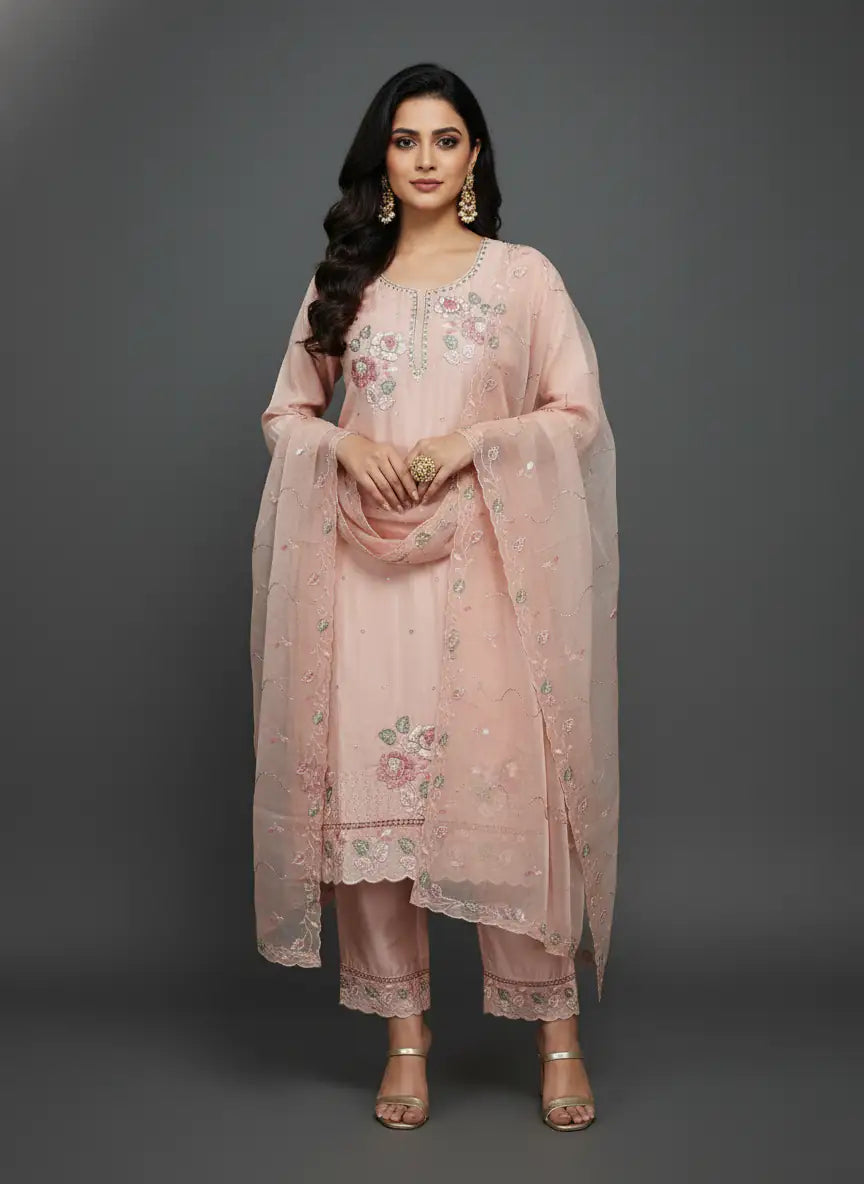Rimzim Women's Silk Suit Secondary image