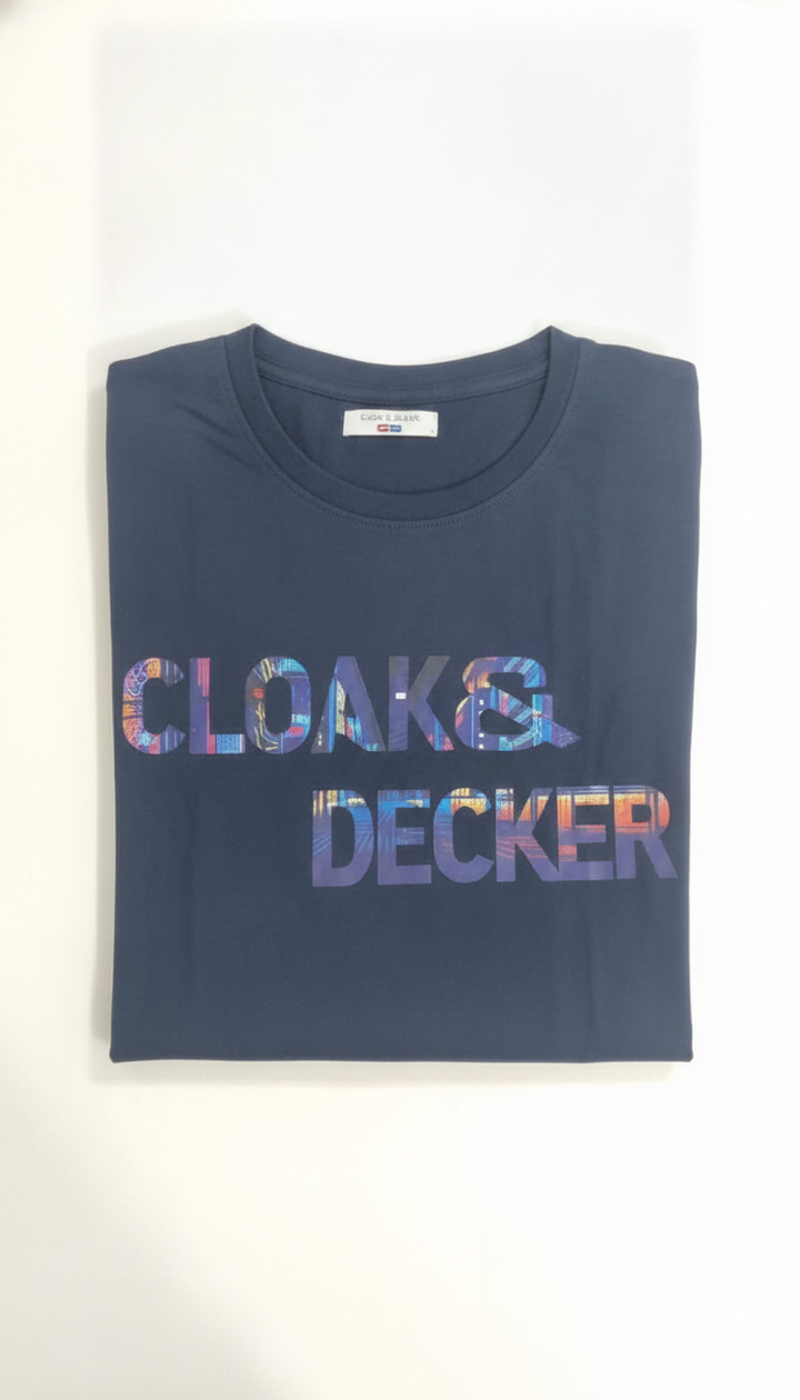 Clock & Decker Men Blue Cotton Blend T-Shirt | RM-426 Secondary image