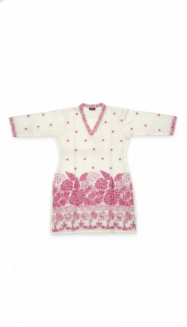 Sonia Women Off White Cotton Co-Ord Set | KUR-77 Secondary image