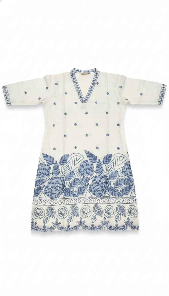 Sonia Women Off White Cotton Co-Ord Set | KUR-72 Secondary image