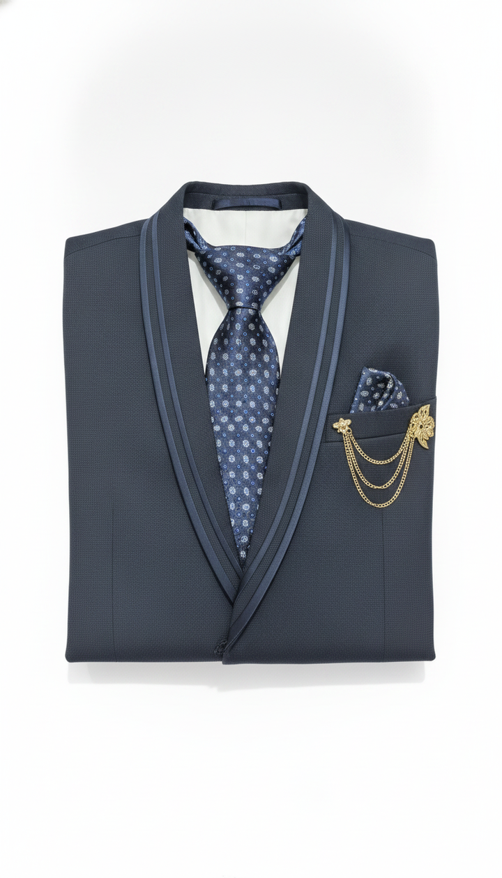 Men's Shop Men Black Three-Piece Suit | RM-476 Secondary image