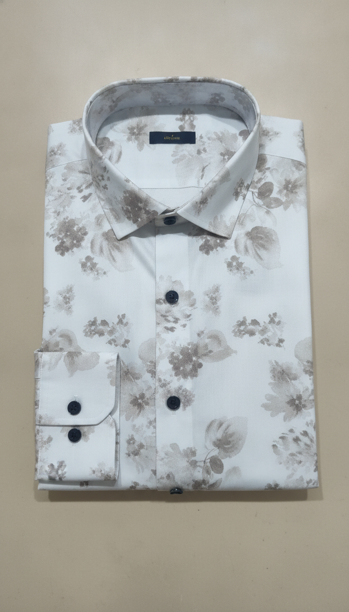 Lemon Square Men White Cotton Shirt | RM-387 Secondary image