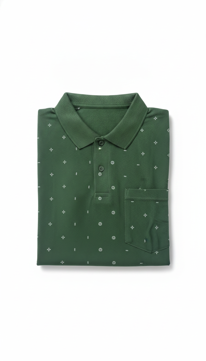 Clock & Decker Men Green Cotton Blend T-Shirt | RM-459 Secondary image