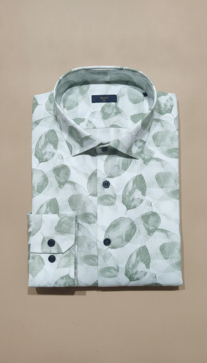 Lemon Square Men White Cotton Shirt | RM-394 Secondary image