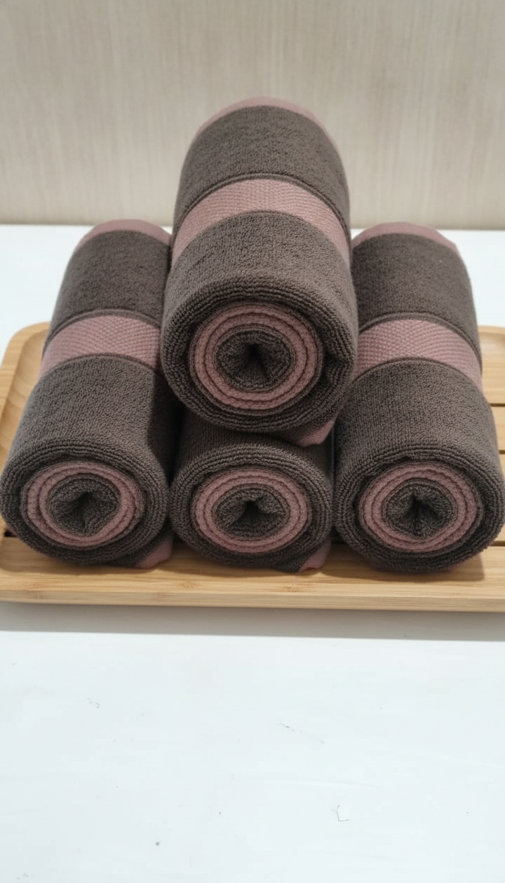 Brown Cotton Bath Towel Secondary image
