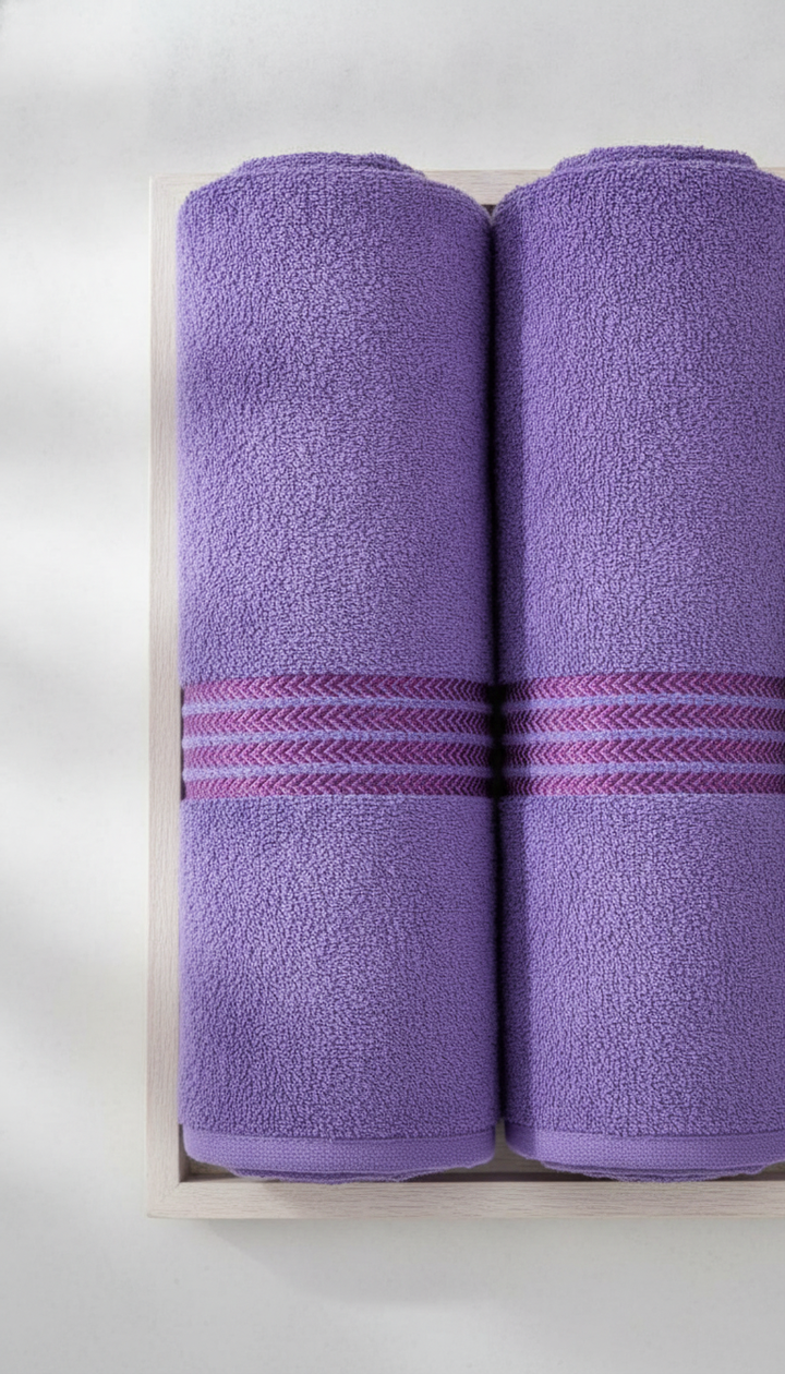 Purple Cotton Bath Towel Secondary image
