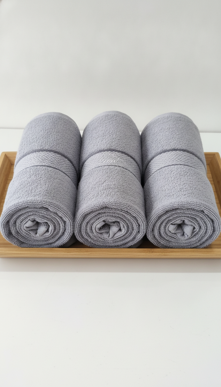 Monte Carlo Home Grey Cotton Bath Towel | HFT-35 Secondary image