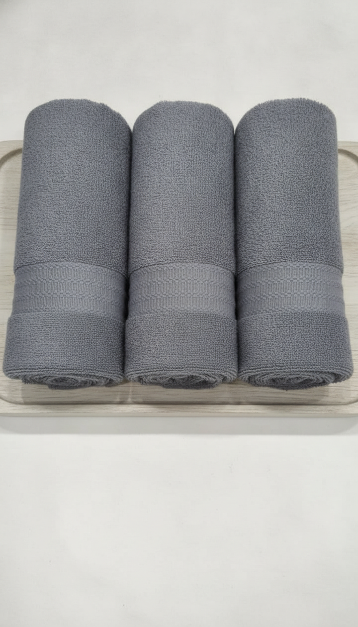 Monte Carlo Home Grey Cotton Bath Towel | HFT-12 Secondary image