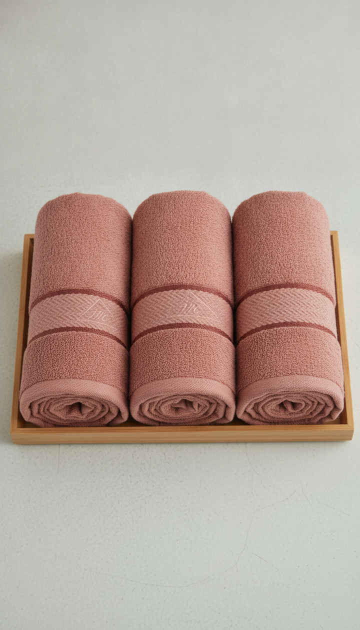 Monte Carlo Home Red Cotton Bath Towel | HFT-34 Secondary image