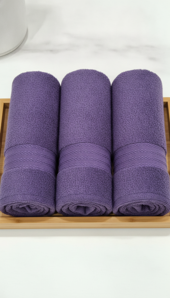 Purple Cotton Bath Towel Secondary image