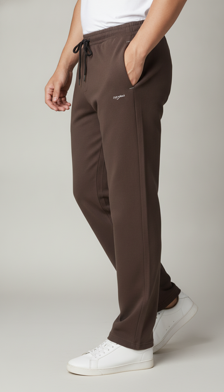 Brown Cotton Blend Track Pant Secondary image