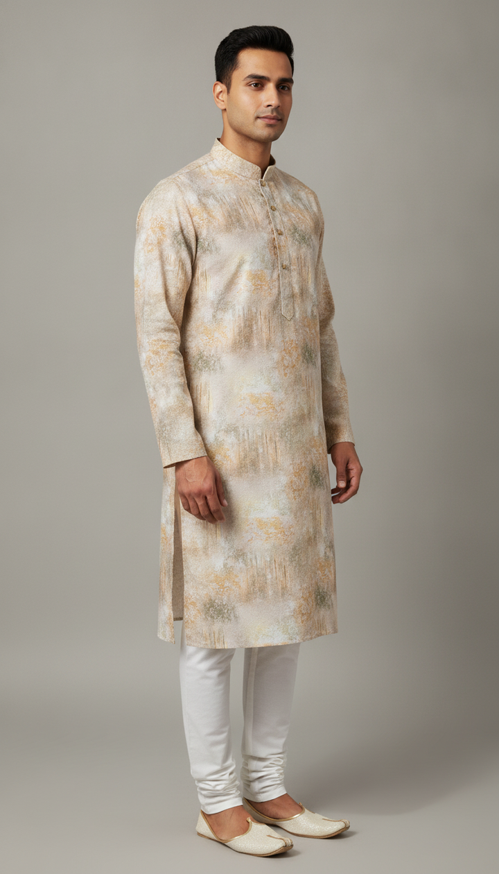 Montoro Men Brown Cotton Kurta Pajama Set | RM-402 Secondary image